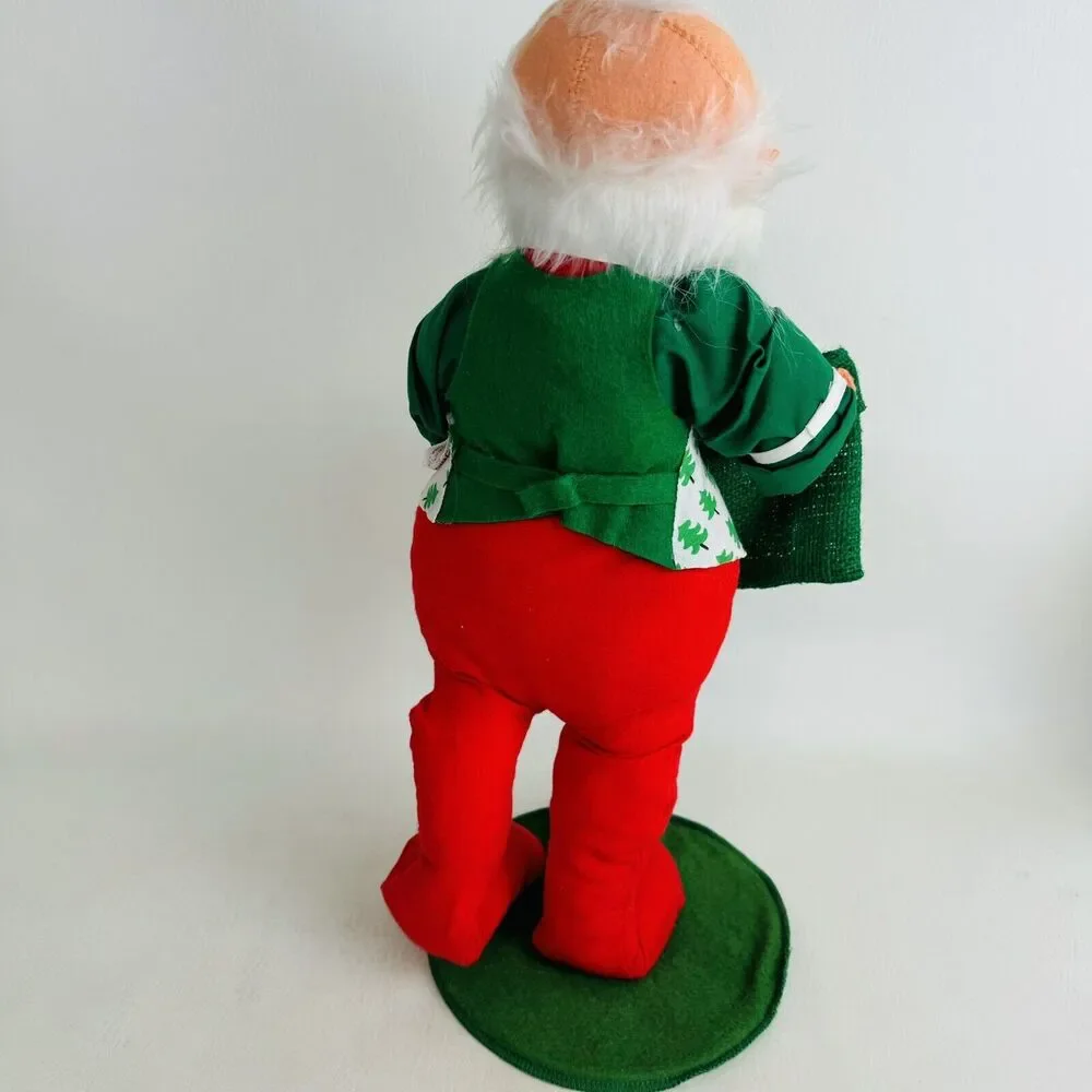 Annalee Dolls Santa with Green Sack Gift Bag18